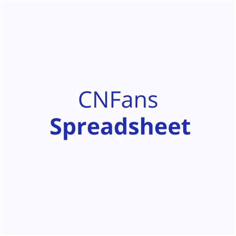 cn fans 2024 spreadsheet.